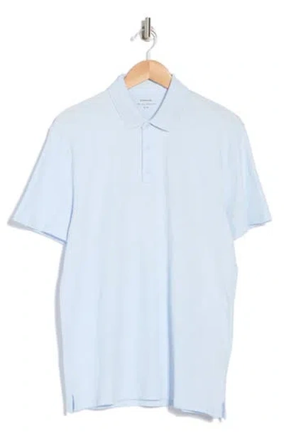 Vince Short Sleeve Slub Polo In Glacier