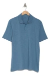 Vince Short Sleeve Slub Polo In High Sea
