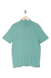 Vince Short Sleeve Slub Polo In Malibu Water