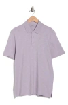 Vince Short Sleeve Slub Polo In Pale Lavendar
