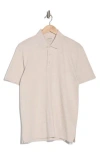Vince Short Sleeve Slub Polo In Sand