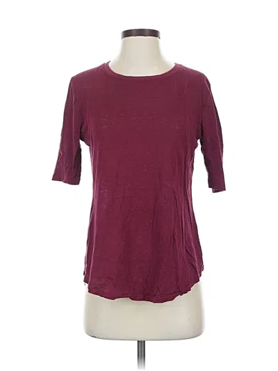 Pre-owned Vince Short Sleeve T-shirt In Burgundy