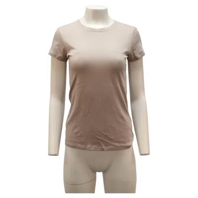 Pre-owned Vince Short Sleeve Tee In Beige Cotton In Brown