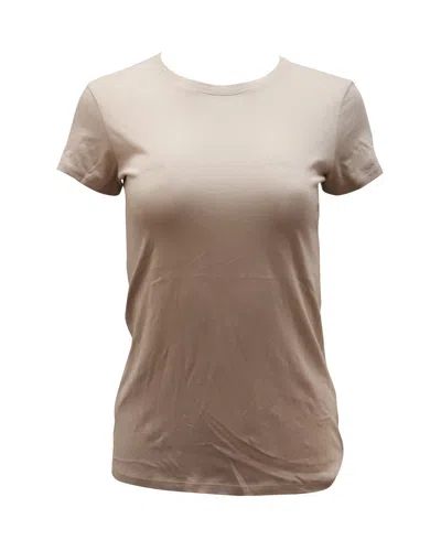 Vince Short Sleeve Tee In Beige Cotton In Neutral