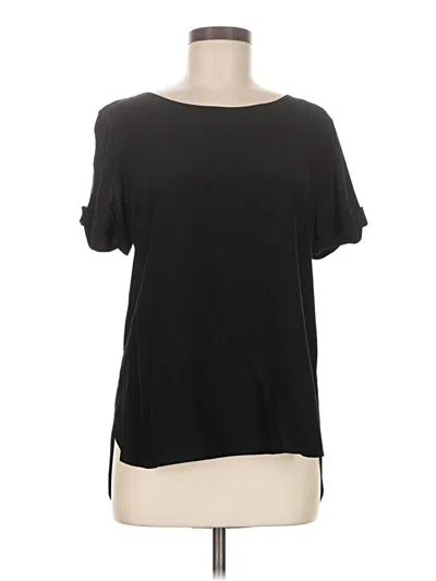 Vince Short Sleeve Top Black Scoop Neck Tops