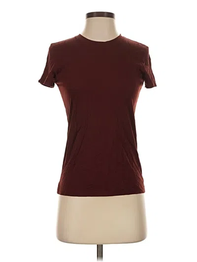 Pre-owned Vince Short Sleeve T-shirt In Burgundy