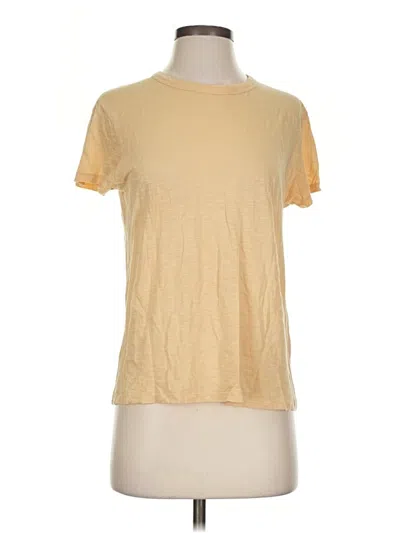 Pre-owned Vince Short Sleeve T-shirt In Gold