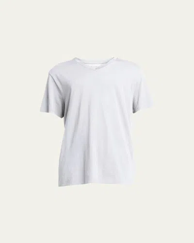 Vince Short-sleeve V-neck Jersey T-shirt, Gray In White