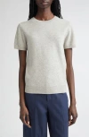 Vince Short Sleeve Wool & Cashmere Sweater In Gray