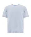 Vince Basic Round Neck Short Sleeve T-shirt In Blue