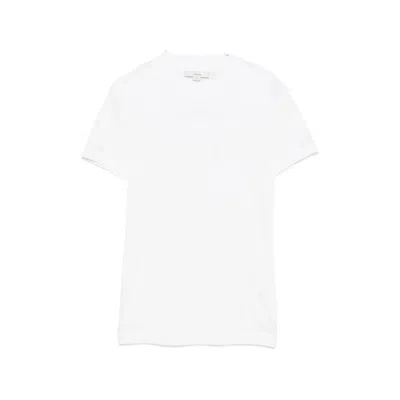 Vince Short-sleeve Mock-neck T-shirt In White