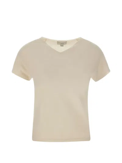Vince Short-sleeve V-neck Sweater In Multi