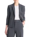 Vince Shrunken Bracelet-sleeve Blazer In Grey