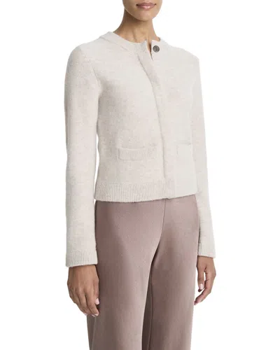 Vince Shrunken Boiled Cashmere Jacket In Neutral