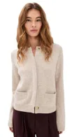Vince Shrunken Boiled Cashmere Jacket Marble In Neutral