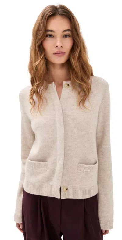 Vince Shrunken Boiled Cashmere Jacket Marble In Neutral