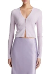 Vince Cashmere & Silk Cropped Cardigan In Sweet Pea