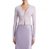Vince Cashmere & Silk Cropped Cardigan In Sweet Pea