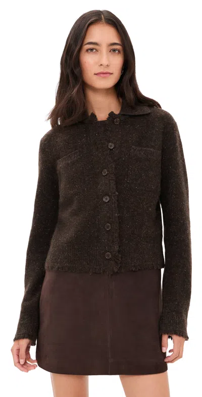 Vince Shrunken Donegal Cashmere Jacket Pinewood Donegal