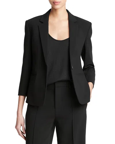 VINCE SHRUNKEN ONE BUTTON BLAZER