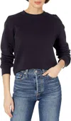 Vince Shrunken Pullover In 403cbl In Black