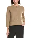 Vince Shrunken Snap Cardigan In Brown