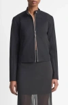 Vince Shrunken Motocross Jacket In Black