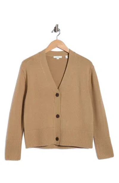 Vince Shrunken Weekend Wool-blend Cardigan In Neutral