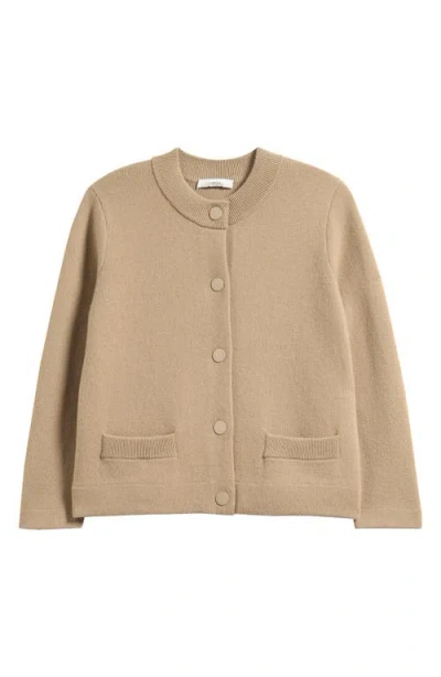 VINCE VINCE SHRUNKEN WOOL & CASHMERE SNAP CARDIGAN