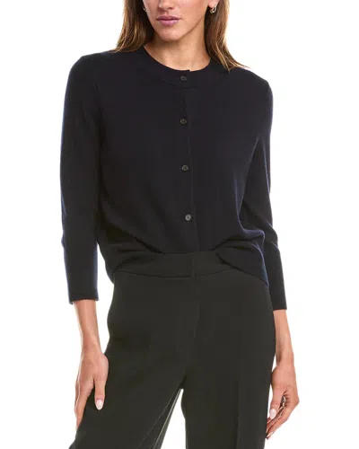 Vince Shrunken Wool-blend Cardigan In Black
