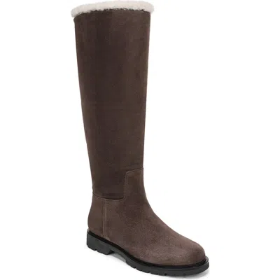 Vince Sibelle Genuine Shearling Knee High Boot In Brown