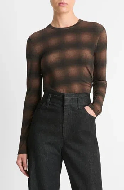 VINCE VINCE SIDE DRAPE CREWNECK TOP