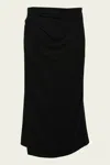 Vince Side Drape Knit Midi Skirt