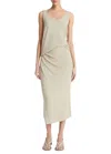 Vince Side Drape Knit Midi Skirt In Multi