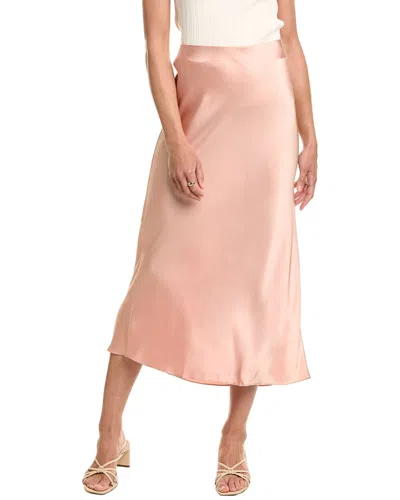 Vince Side Slip Maxi Skirt In Pink