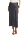 Vince Side Slip Maxi Skirt In Blue