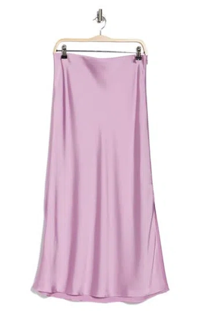 Vince Side Slit Satin Skirt In Pale Vervain