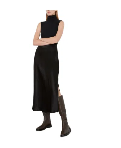 Vince Side Slit Skirt In Black