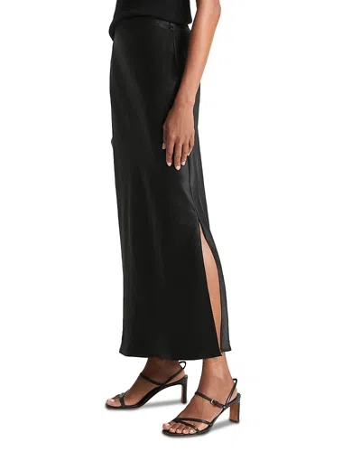 Vince Side Slit Slip Skirt In Black