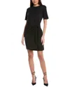 Vince Side Tie Midi Dress In Black