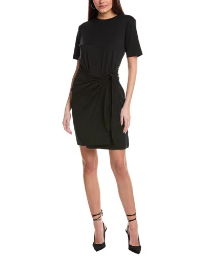 Vince Side Tie Midi Dress In Black