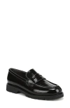 Vince Siena Lugged Penny Loafer In Black