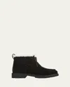 Vince Sierra Suede Lug-sole Ankle Boots In Black