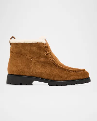 Vince Sierra Suede Lug-sole Ankle Boots In Brown