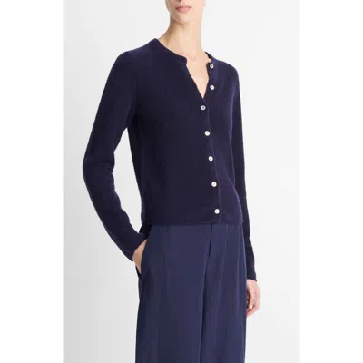 Vince Silk & Cashmere Bouclé Cardigan In Purple