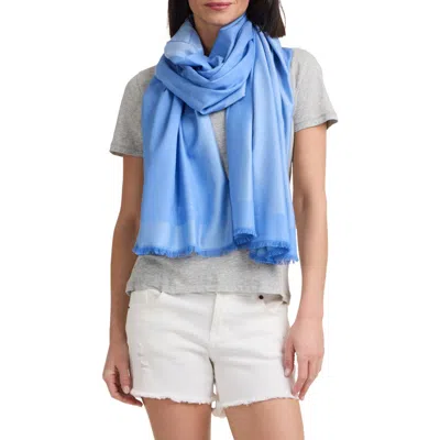 Vince Silk & Cotton Scarf In Slate Blue