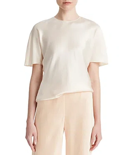 Vince Silk Bias Tee In Pink