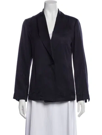 Pre-owned Vince Silk Blazer In Blue