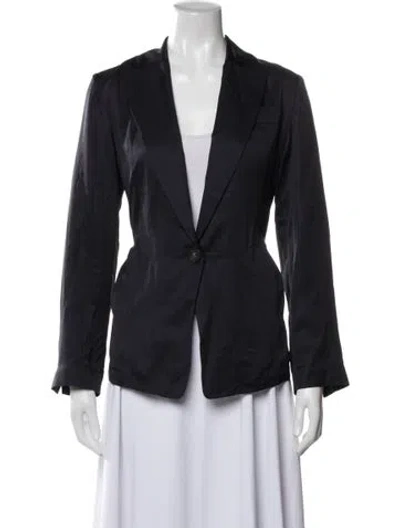 Pre-owned Vince Silk Blazer In Blue