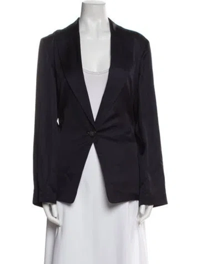 Pre-owned Vince Silk Blazer In Blue